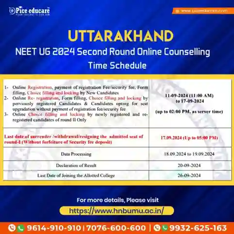 Uttarakhand NEET UG Counseling 2024 Round 2: Important Dates and Schedule